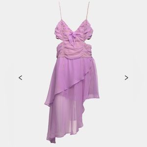 For Love and Lemons Priscilla Lilac Chiffon Dress